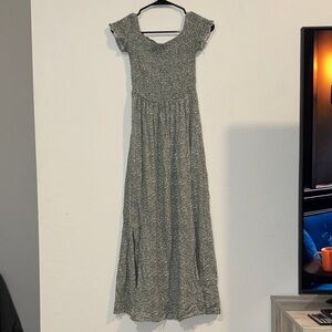 Amazon Green flower Maxi Dress